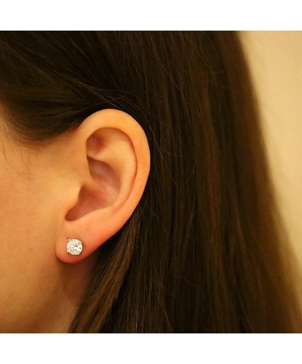 Gladstones Jewellers Silver 6mm CZ Stud Earrings 4 Gladstones Jewellers Silver 6mm CZ Stud Earrings - Image 2