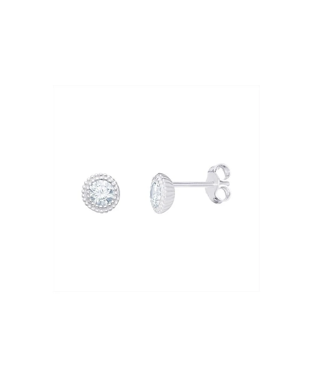 Gladstones Jewellers Silver CZ Stud Earrings 3 Gladstones Jewellers Silver CZ Stud Earrings