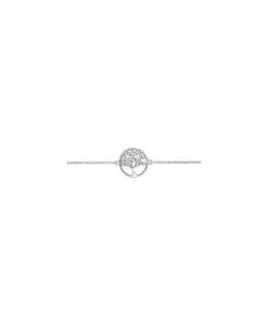 Gladstones Jewellers Silver CZ Tree Of Life Bracelet