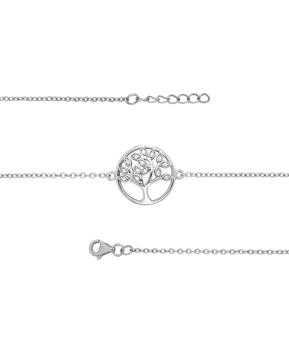 Gladstones Jewellers Silver CZ Tree Of Life Bracelet 4 Gladstones Jewellers Silver CZ Tree Of Life Bracelet - Image 2