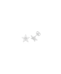 Gladstones Jewellers Silver Star CZ Stud Earrings