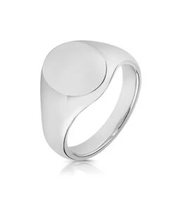 Gladstones Jewellers Sterling Silver 12x10mm Oval Signet Ring