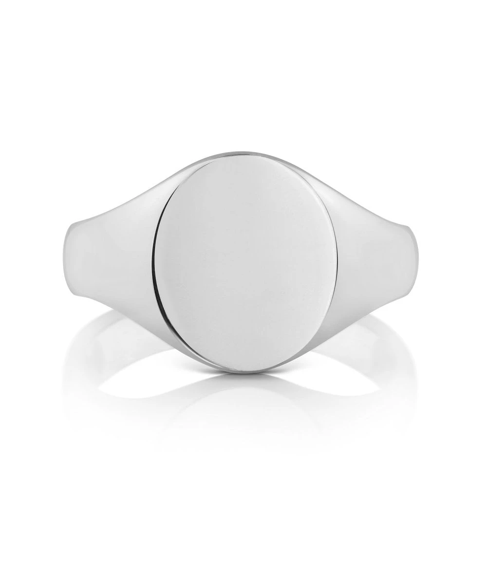 Gladstones Jewellers Sterling Silver 14x12mm Oval Signet Ring 4 Gladstones Jewellers Sterling Silver 14x12mm Oval Signet Ring - Image 2