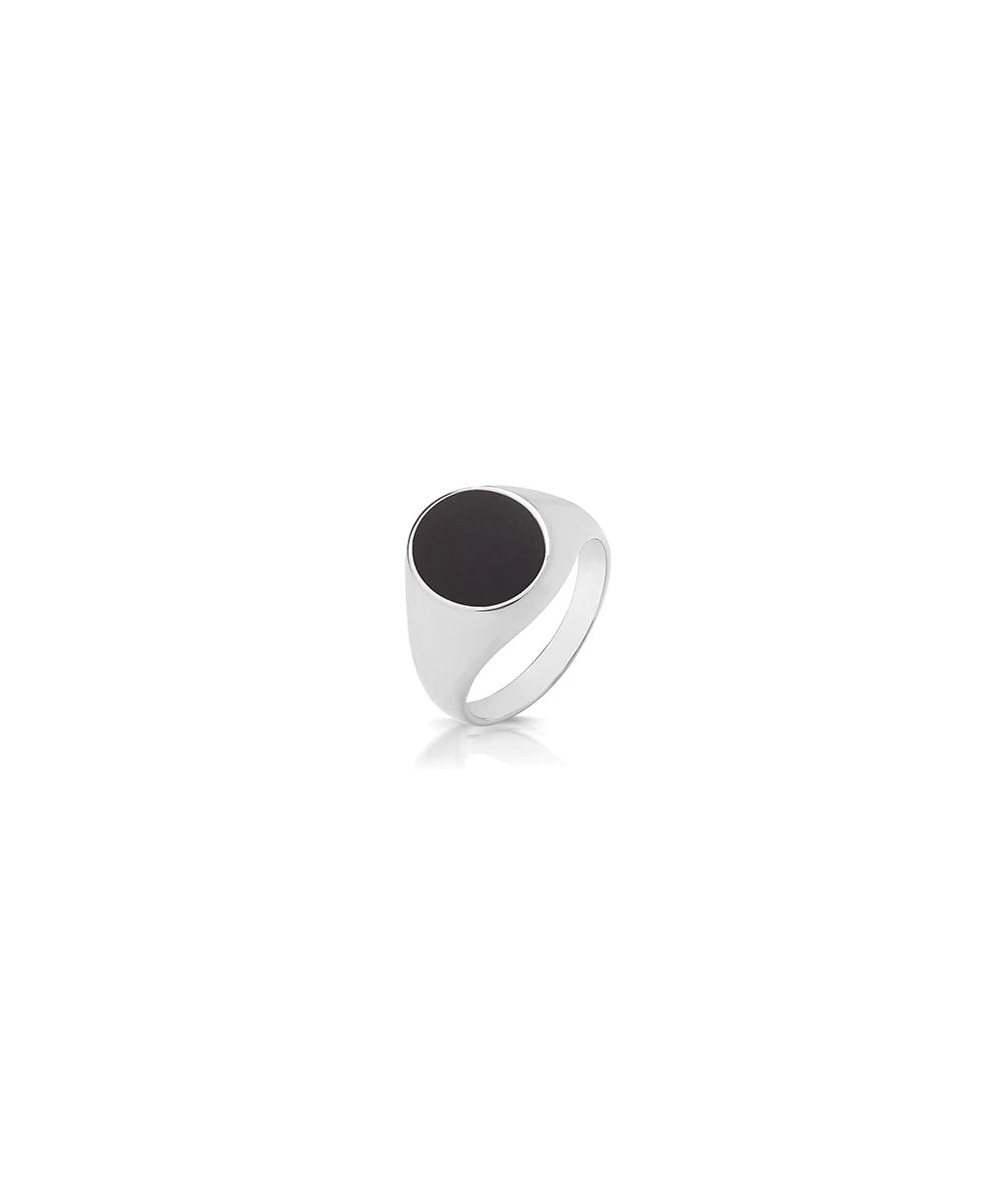 Gladstones Jewellers Sterling Silver Black Onyx Oval Signet Ring 3 Gladstones Jewellers Sterling Silver Black Onyx Oval Signet Ring