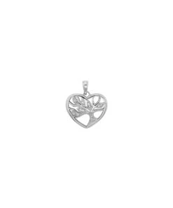 Gladstones Jewellers Sterling Silver Heart Shaped Tree Of Life Pendant