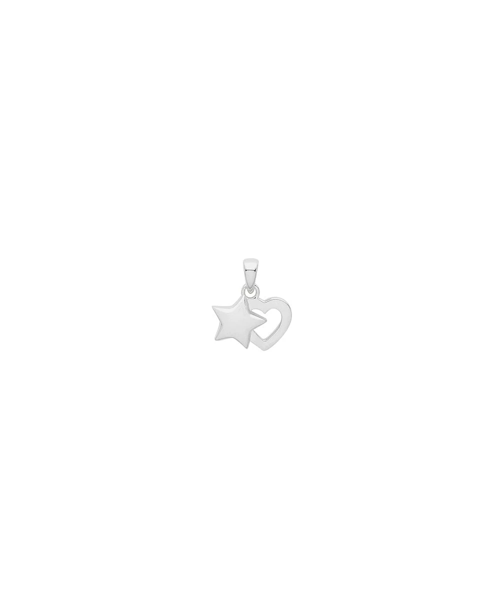 Gladstones Jewellers Sterling Silver Heart & Star Pendant 3 Gladstones Jewellers Sterling Silver Heart & Star Pendant