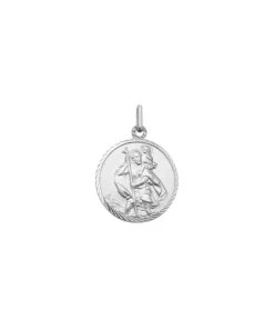 Gladstones Jewellers Sterling Silver Large Sized St Christopher Pendant