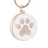 Glitter Paw Circle -Rose Gold Stainless Steel Cremation Ashes Jewellery Memorial Pendant 1 Glitter Paw Circle -Rose Gold Stainless Steel Cremation Ashes Jewellery Memorial Pendant -Ornaments Promotion Store glitterpawcirclerg 1