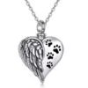Pawprint Winged Heart -Stainless Steel Cremation Ashes Jewellery Urn Pendant 1 Pawprint Winged Heart -Stainless Steel Cremation Ashes Jewellery Urn Pendant -Ornaments Promotion Store halfwingpawheart