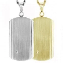 Handsome Dog Tag Cremation Ashes Memorial Pendant