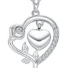 Hanging Rose Heart - Stainless Steel Cremation Ashes Urn Jewellery Pendant 2 Hanging Rose Heart - Stainless Steel Cremation Ashes Urn Jewellery Pendant -Ornaments Promotion Store hangingroseheart 1