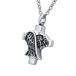 Heavenly Cross - Stainless Steel Ashes Memorial Jewellery Pendant