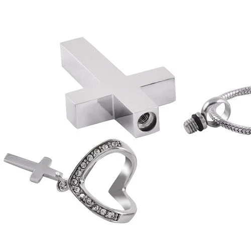 Honorable Cross - Stainless Steel Cremation Ashes Jewellery Pendant 4 Honorable Cross - Stainless Steel Cremation Ashes Jewellery Pendant - Image 2