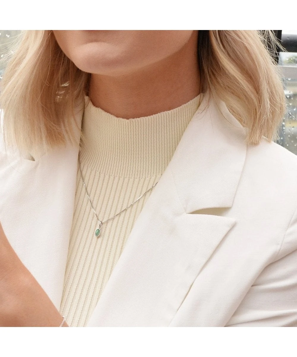 Hot Diamonds Hot Diamonds Birthstone Pendant - March Green Aventurine 4 Hot Diamonds Hot Diamonds Birthstone Pendant - March Green Aventurine - Image 2