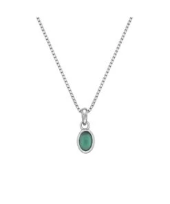 Hot Diamonds Hot Diamonds Birthstone Pendant - May Green Agate