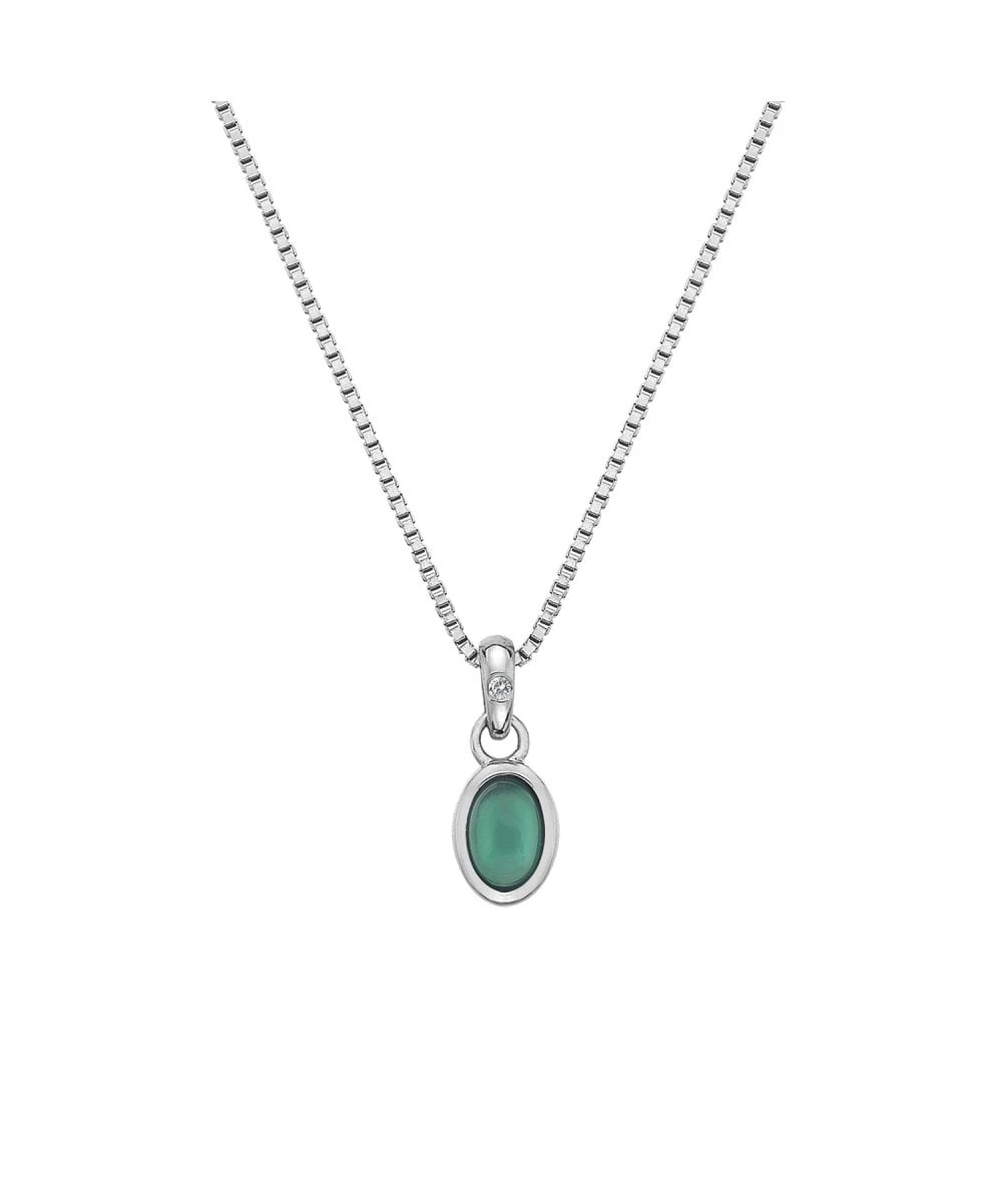 Hot Diamonds Hot Diamonds Birthstone Pendant - May Green Agate 3 Hot Diamonds Hot Diamonds Birthstone Pendant - May Green Agate