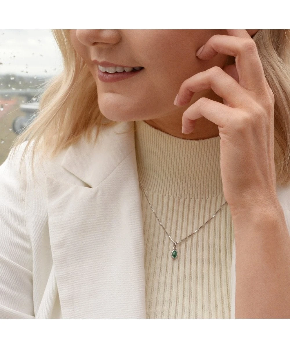 Hot Diamonds Hot Diamonds Birthstone Pendant - May Green Agate 4 Hot Diamonds Hot Diamonds Birthstone Pendant - May Green Agate - Image 2