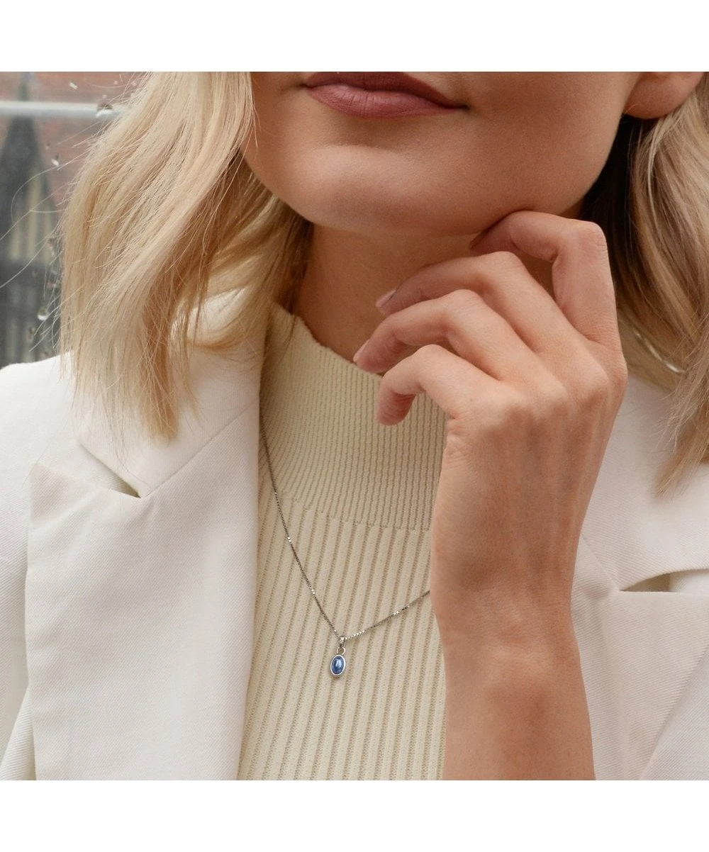 Hot Diamonds Hot Diamonds Birthstone Pendant - September Blue Agate 4 Hot Diamonds Hot Diamonds Birthstone Pendant - September Blue Agate - Image 2