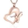 Hummingbird Heart Rose Gold - Stainless Steel Ashes Jewellery Memorial Urn Pendant 2 Hummingbird Heart Rose Gold - Stainless Steel Ashes Jewellery Memorial Urn Pendant -Ornaments Promotion Store hummingbirdheartrg
