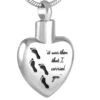 'I Carried You' Footprints - Stainless Steel Cremation Ashes Jewellery Pendant 2 'I Carried You' Footprints - Stainless Steel Cremation Ashes Jewellery Pendant -Ornaments Promotion Store icarriedyou
