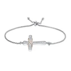 Infinity Cross Bracelet - Stainless Steel Cremation Ashes Jewellery