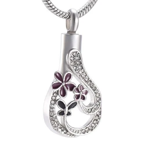 Infinite Lilacs - Stainless Steel Cremation Ashes Memorial Jewellery Pendant 3 Infinite Lilacs - Stainless Steel Cremation Ashes Memorial Jewellery Pendant