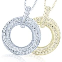 Infinity Circle Cremation Ashes Memorial Pendant