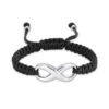 Infinity Silver Black Cord Bracelet- Stainless Steel Cremation Ashes Jewellery 2 Infinity Silver Black Cord Bracelet- Stainless Steel Cremation Ashes Jewellery -Ornaments Promotion Store infinitycordbraceletsilver