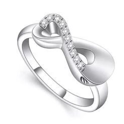Infinity Ring - Stainless Steel Cremation Ashes Jewellery Urn Memorial Keepsake