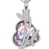 Iridescent Butterfly Pink Heart -Stainless Steel Cremation Ashes Jewellery Urn Pendant 2 Iridescent Butterfly Pink Heart -Stainless Steel Cremation Ashes Jewellery Urn Pendant -Ornaments Promotion Store irridecentbutterflyheartpink