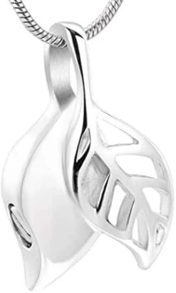 Leaves - Stainless Steel Cremation Ashes Jewellery Pendant