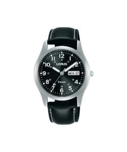 Lorus Lorus Black Dial & Leather Strap Gents Watch - RXN79DX9