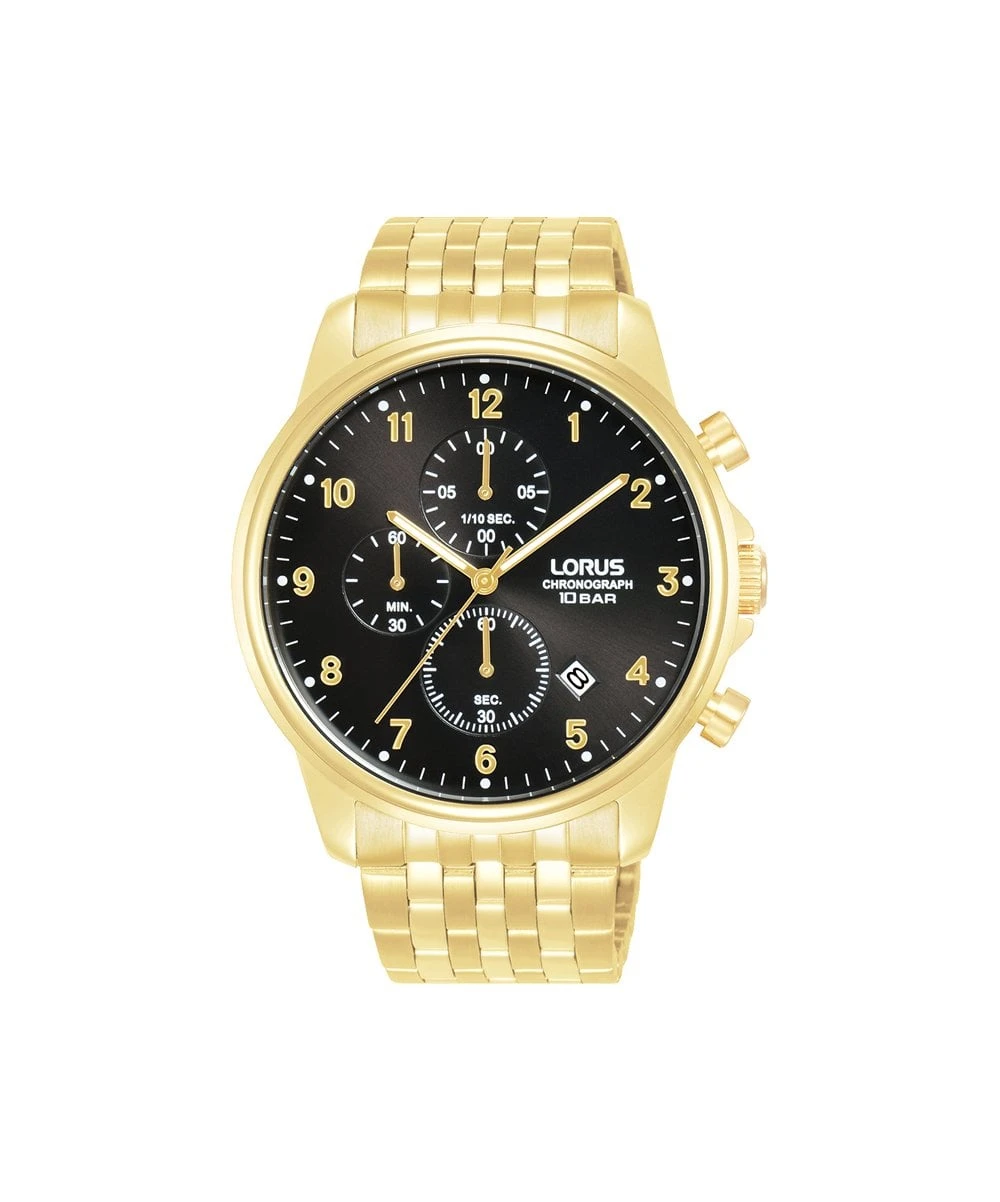 Lorus Lorus Chronograph Gold Plated Gents Bracelet Watch - RM340JX9 3 Lorus Lorus Chronograph Gold Plated Gents Bracelet Watch - RM340JX9