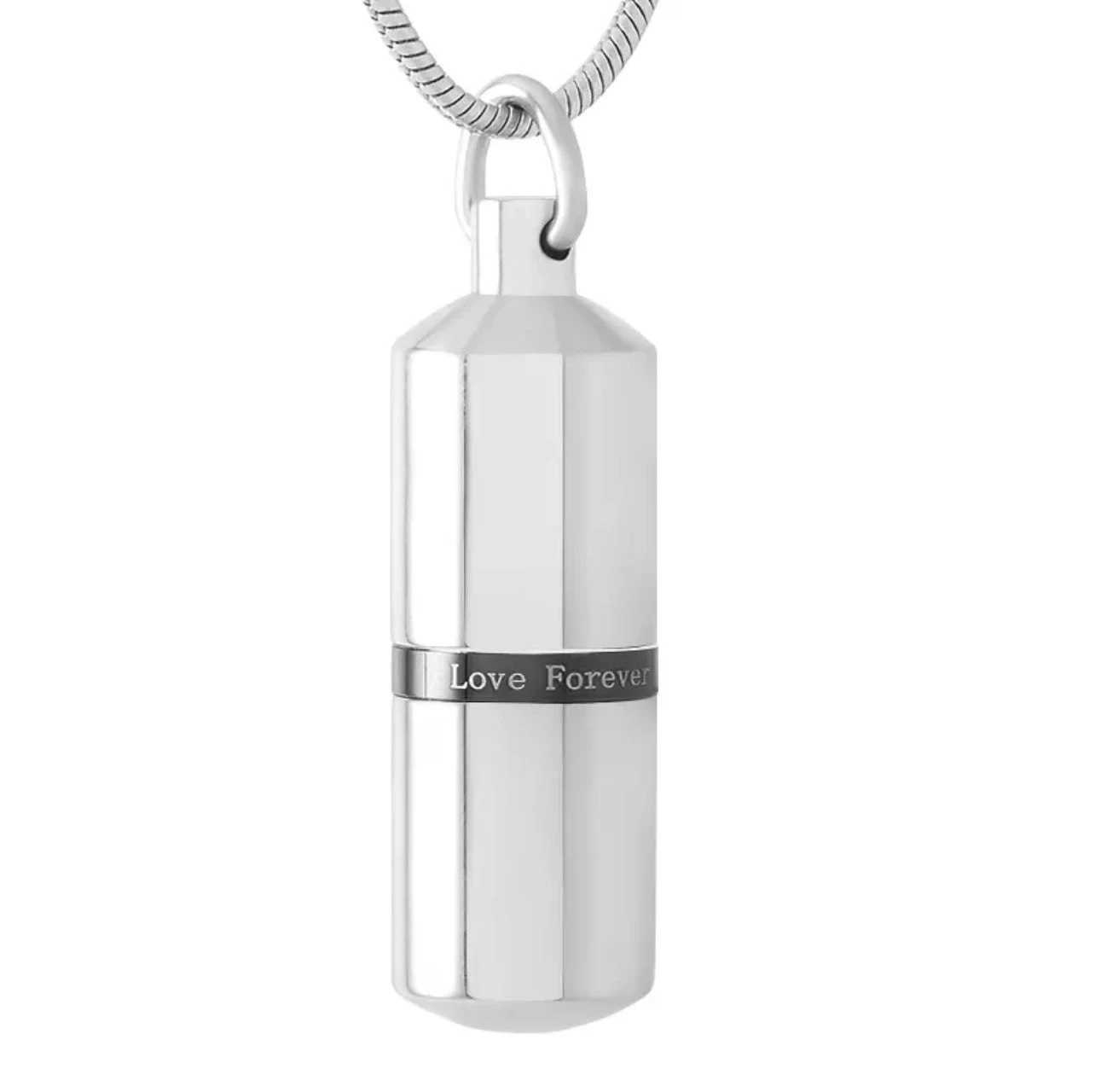 Love Forever Cylinder -Stainless Steel Cremation Ashes Jewellery Memorial Pendant 3 Love Forever Cylinder -Stainless Steel Cremation Ashes Jewellery Memorial Pendant