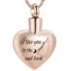 Moon & Back Heart Rose Gold - Stainless Steel Ashes Jewellery Memorial Urn Pendant 1 Moon & Back Heart Rose Gold - Stainless Steel Ashes Jewellery Memorial Urn Pendant -Ornaments Promotion Store moon backheart