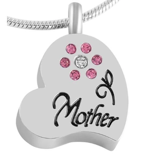 Mother Heart - Stainless Steel Cremation Ashes Memorial Jewellery Pendant 3 Mother Heart - Stainless Steel Cremation Ashes Memorial Jewellery Pendant
