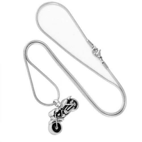 Motorcycle - Stainless Steel Cremation Ashes Jewellery Necklace Pendant 4 Motorcycle - Stainless Steel Cremation Ashes Jewellery Necklace Pendant - Image 2
