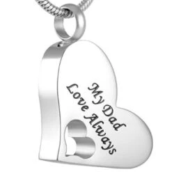My Dad Love Always - Stainless Steel Cremation Ashes Jewellery Pendant