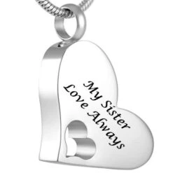 My Sister - Stainless Steel Cremation Ashes Jewellery Pendant