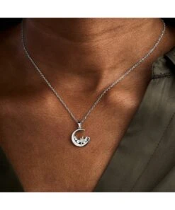 Olivia Burton Olivia Burton Celestial Moon Silver Necklace -Ornaments Promotion Store olivia burton celestial moon silver necklace p5867 37186 image
