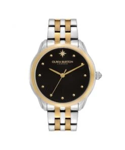 Olivia Burton Celestial Starlight Black & Two Tone Bracelet Watch