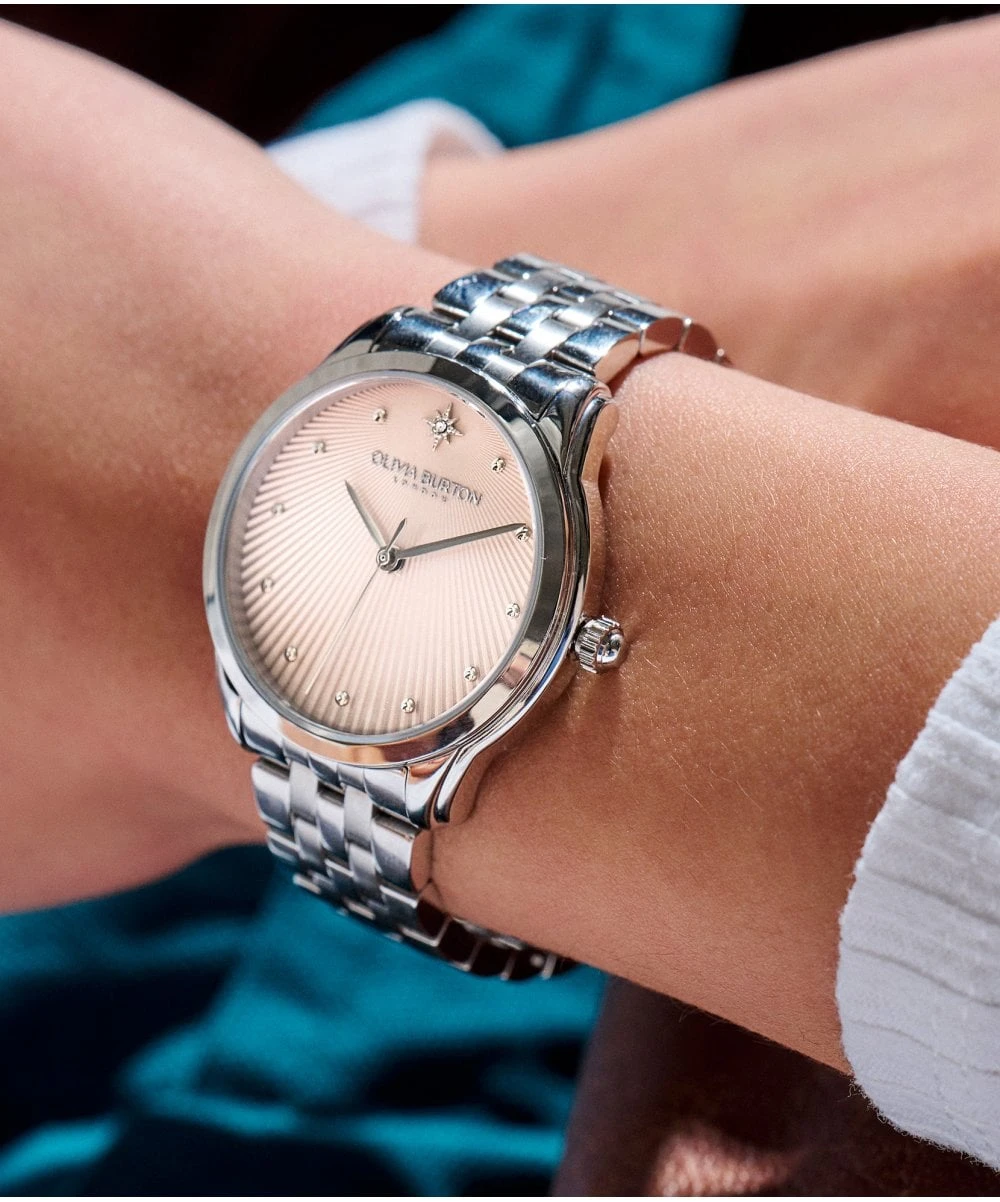 Olivia Burton Celestial Starlight Blush & Silver Bracelet Watch 6 Olivia Burton Celestial Starlight Blush & Silver Bracelet Watch - Image 4