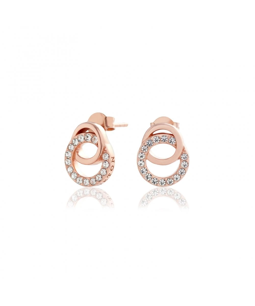 Olivia Burton Olivia Burton Classic Interlink Drop Studs Rose Gold 3 Olivia Burton Olivia Burton Classic Interlink Drop Studs Rose Gold