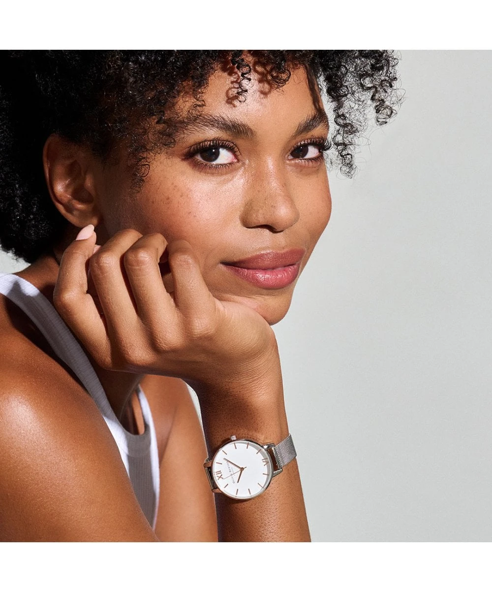 Olivia Burton Classics White Dial Silver Mesh Bracelet Watch 6 Olivia Burton Classics White Dial Silver Mesh Bracelet Watch - Image 4