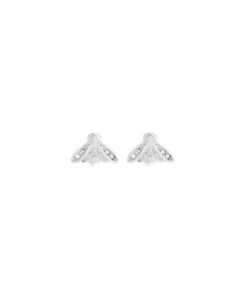 Olivia Burton Olivia Burton Glitter Bee Silver Stud Earrings