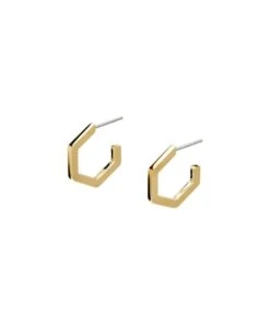 Olivia Burton Olivia Burton Honeycomb Gold Small Hoop Earrings