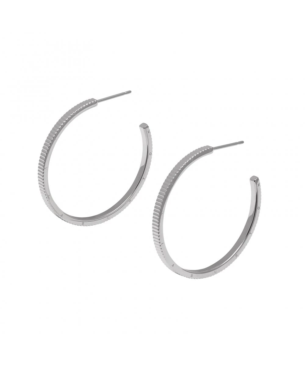 Olivia Burton Olivia Burton Linear Silver Hoop Earrings 4 Olivia Burton Olivia Burton Linear Silver Hoop Earrings - Image 2