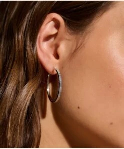 Olivia Burton Olivia Burton Linear Silver Hoop Earrings 10 Olivia Burton Olivia Burton Linear Silver Hoop Earrings -Ornaments Promotion Store olivia burton linear silver hoop earrings p5951 36910 image