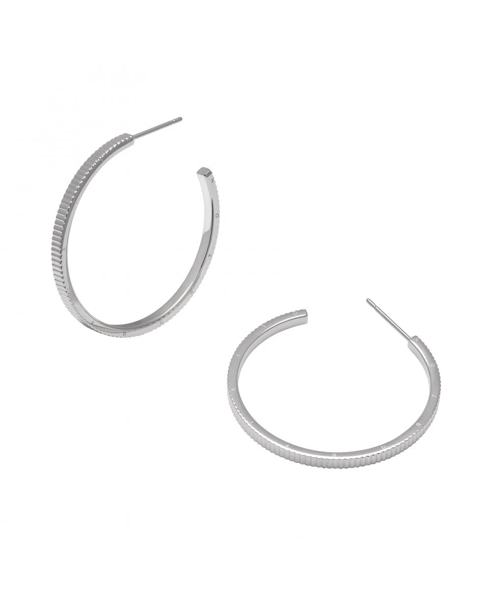 Olivia Burton Olivia Burton Linear Silver Hoop Earrings 6 Olivia Burton Olivia Burton Linear Silver Hoop Earrings - Image 4