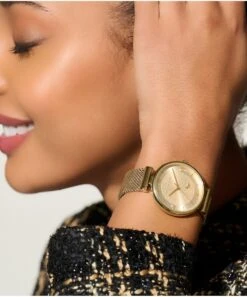 Olivia Burton Minima Bee T-Bar Gold Mesh Bracelet Watch -Ornaments Promotion Store olivia burton minima bee t bar gold mesh bracelet watch p5948 36517 image